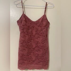 Aritzia Wilfred Lace Dress in Dusty Rose